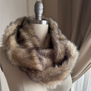 Faux fur loop scarf